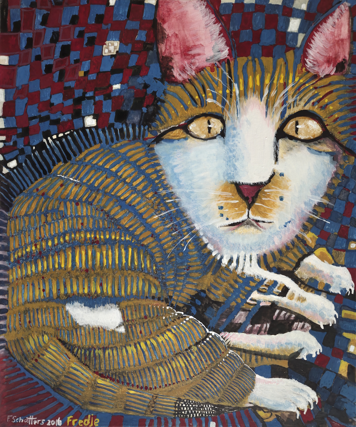 Fredje, acryl op zwaar papier 50x60