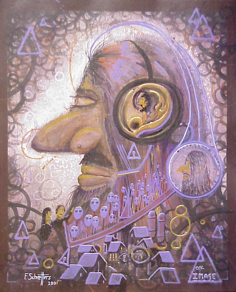 Image, acryl op zwaar papier 50x60 (verkocht)